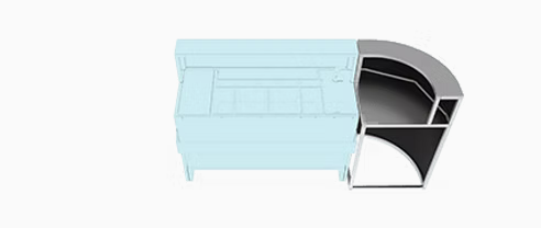 Configuration du bar MixUp avec un module droit et un angle